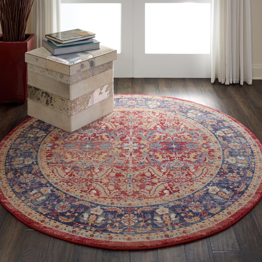 Vintage Round Area Rug, 6' x Round. Picture 2