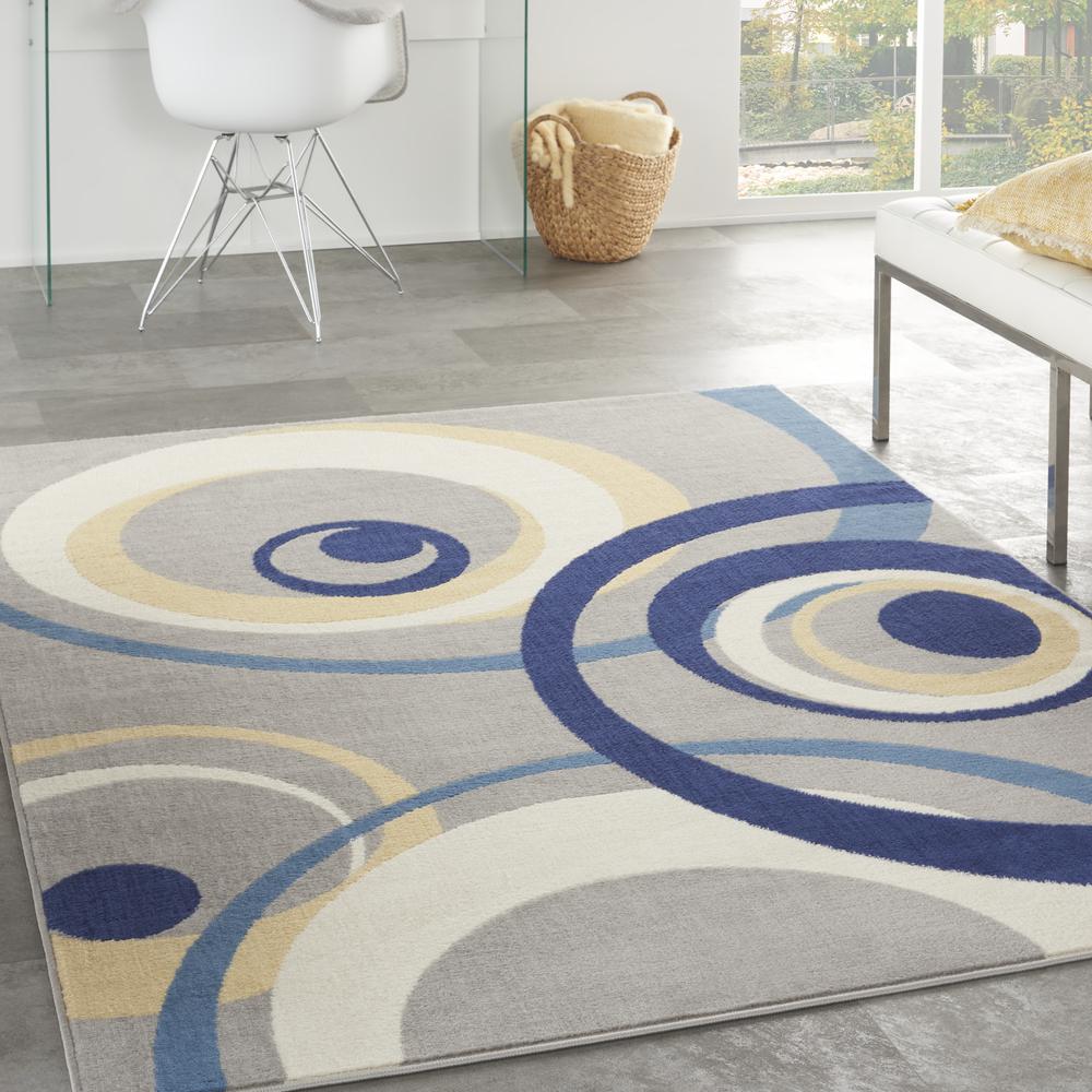 Mid-Century Modern Rectangle Area Rug, 4' x 6'. Picture 2