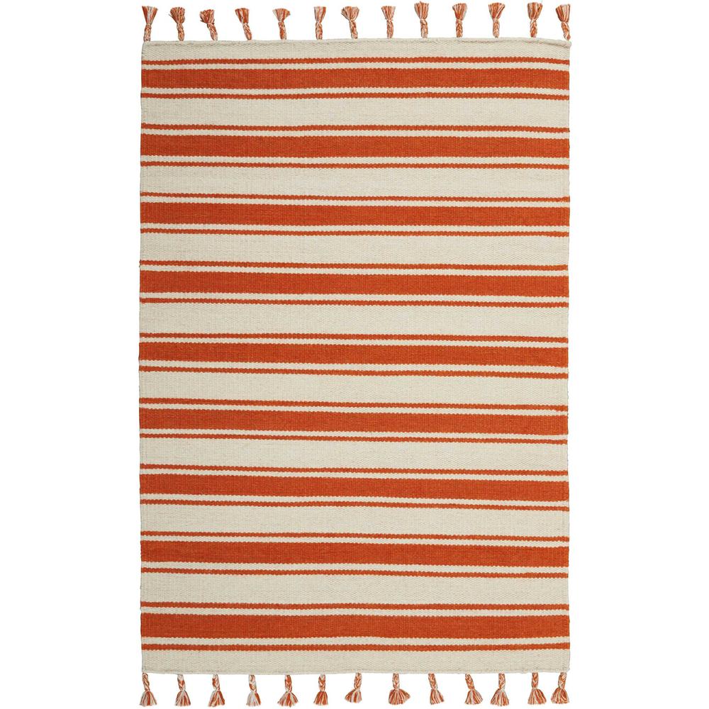 Solano Area Rug, Ivory/Orange, 4' x 6'6". Picture 1