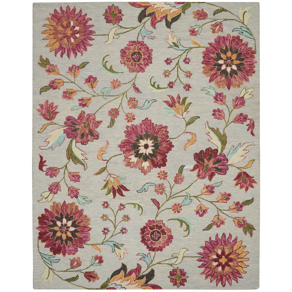 BAH04 Bahari Grey/Multi Area Rug- 8' x 10'. Picture 1
