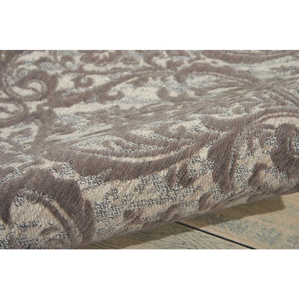 Damask Area Rug, Ivory/Grey, 2'3" x 3'9". Picture 3