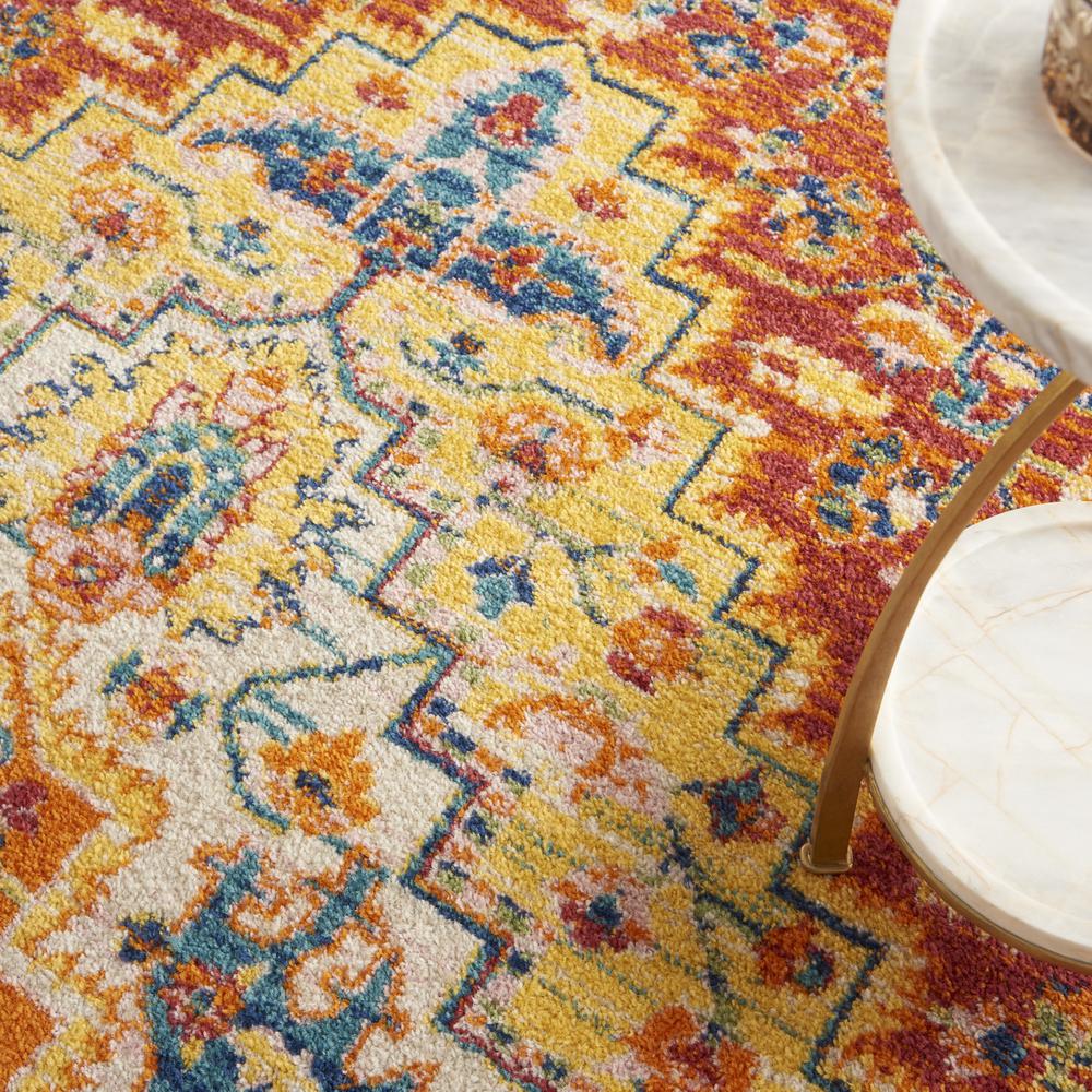 ALR04 Allur Red Multicolor Area Rug- 5'3" x 7'3". Picture 8