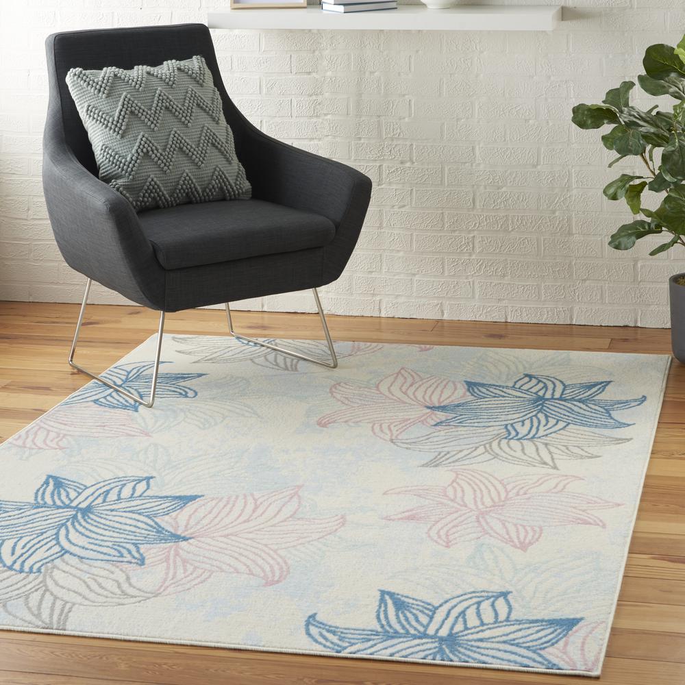 Jubilant Area Rug, Ivory/Multicolor, 5'3" x 7'3". Picture 9