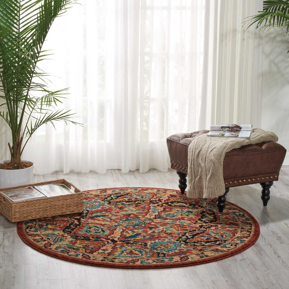 Nourison 2020 Area Rug, Terracotta, 5' x ROUND. Picture 2