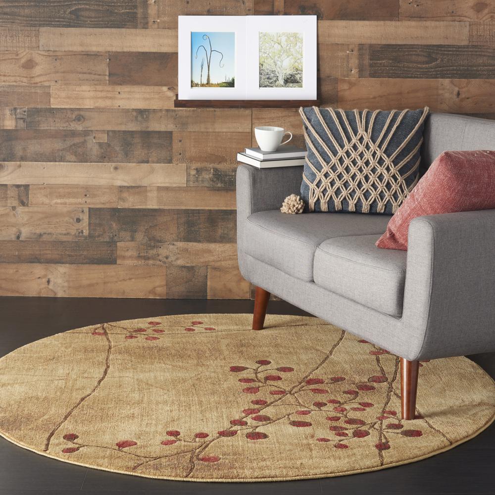 Rustic Round Area Rug, 8' x Round. Picture 2
