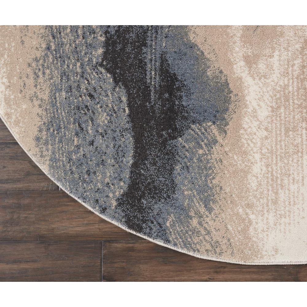 Modern Round Area Rug, 5' x Round. Picture 3