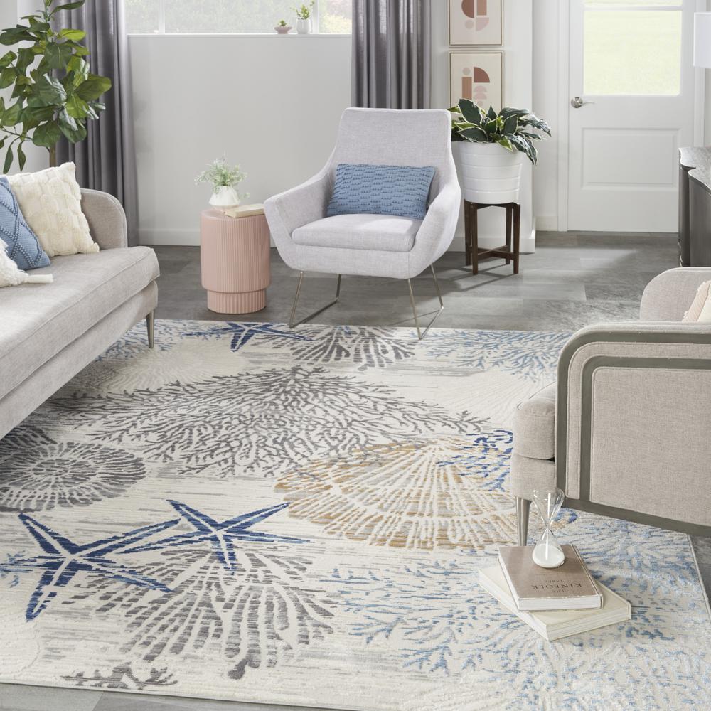 Coastal, Nautical & Beach Rectangle Area Rug, 8' x 10'. Picture 3
