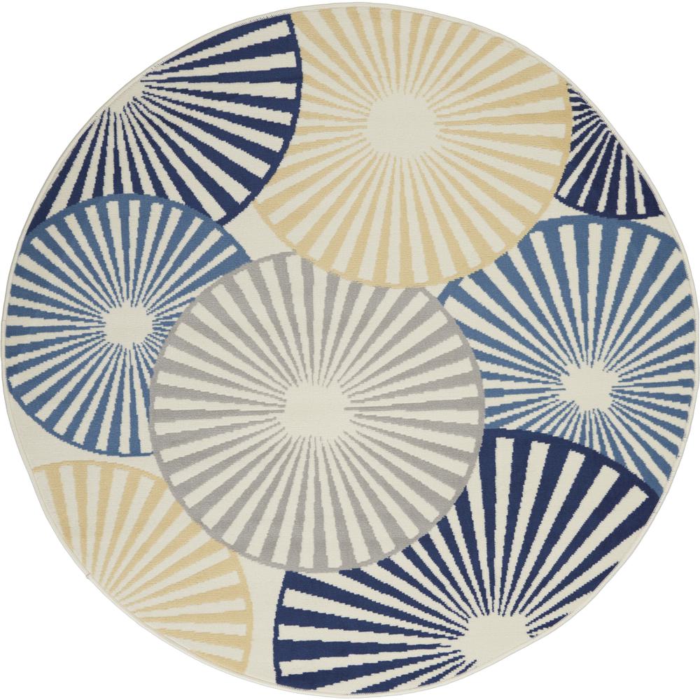 Contemporary Round Area Rug, 5' x Round. Picture 1