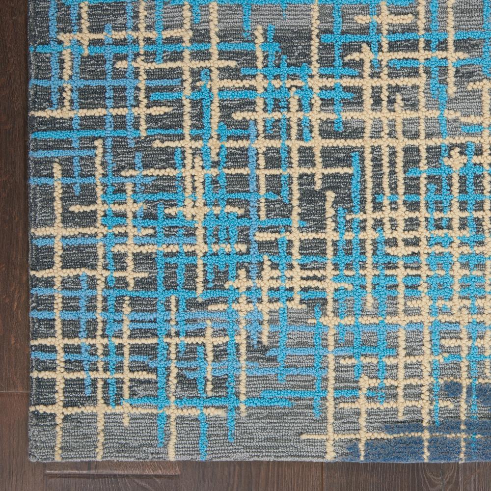 Symmetry Area Rug, Blue/Beige, 5'3" X 7'9". Picture 4
