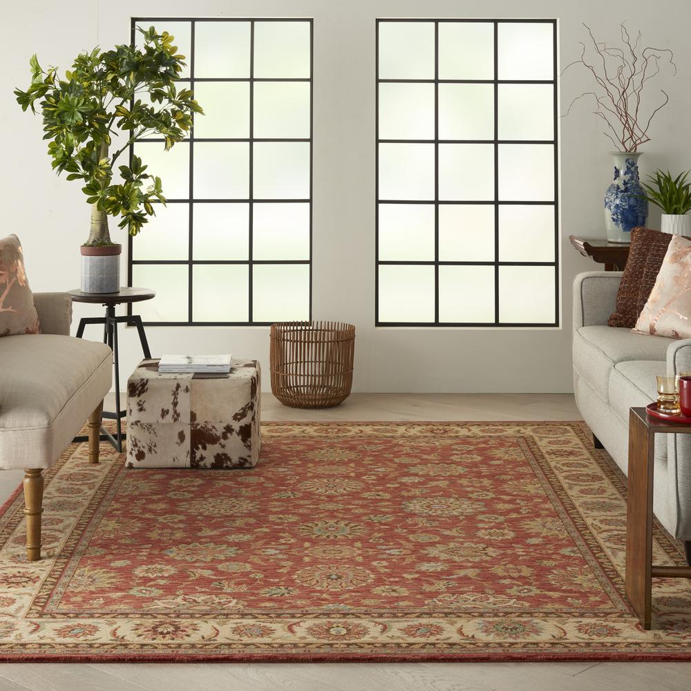 Rectangle Traditional Machine Made Area Rug. Picture 2