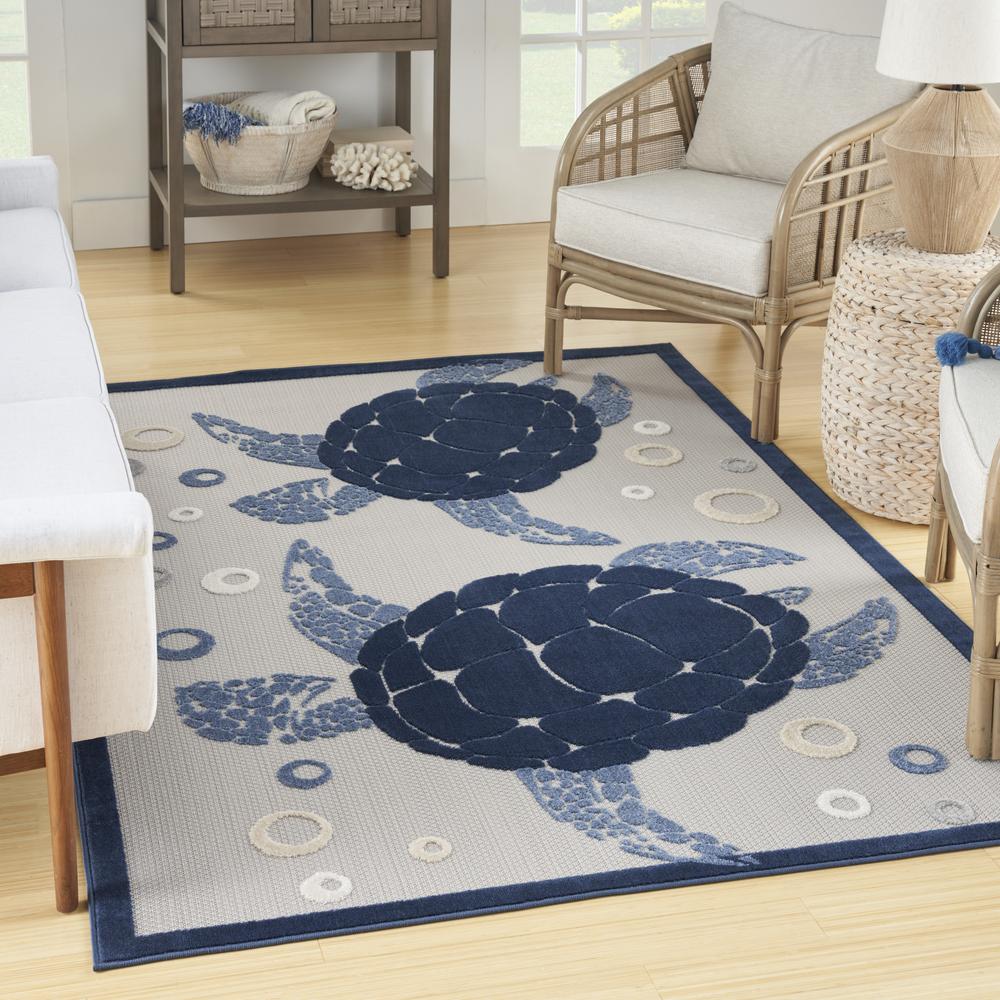 Coastal, Nautical & Beach Rectangle Area Rug, 5' x 8'. Picture 2