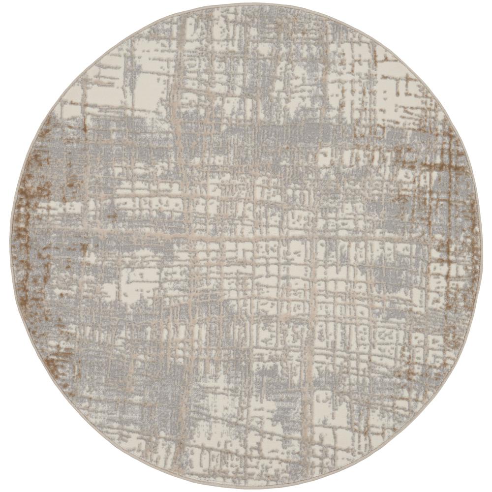 Modern Round Area Rug, 4' x Round. Picture 1