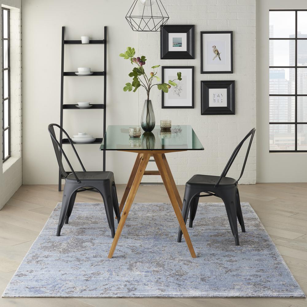 Nourison Lucent Area Rug, 3'9" x 5'9", Sky. Picture 4