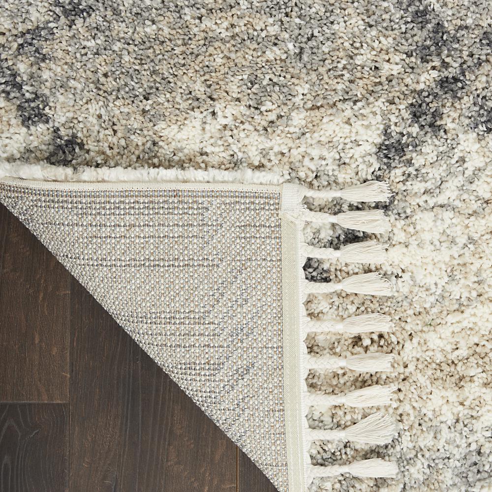 SCN01 Scandinavian Shag Ivory/Grey Area Rug- 9' x 12'. Picture 3