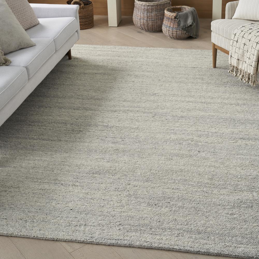Nourison Alanna Area Rug Farmhouse 7'9" x 9'9" Rectangle, Silver. Picture 2