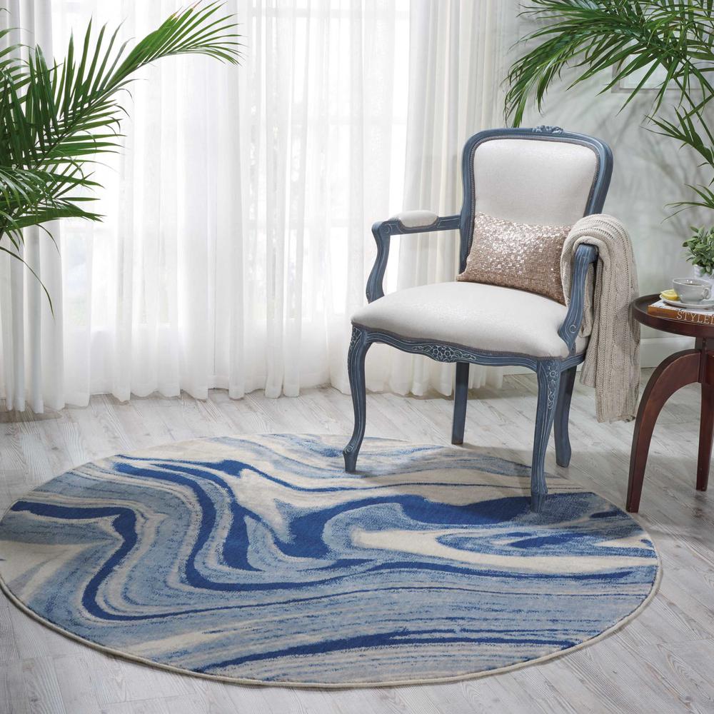 Modern Round Area Rug, 6' x Round. Picture 3