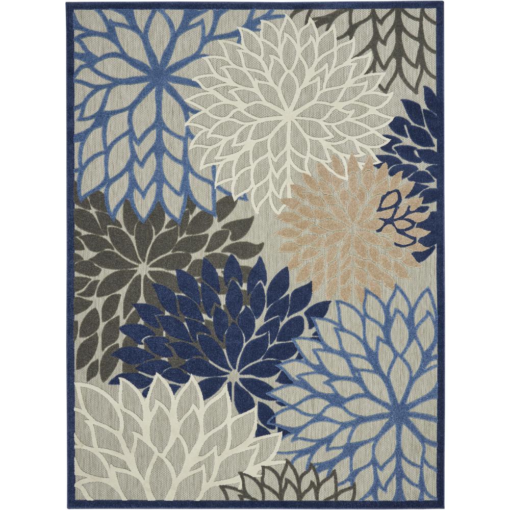 Nourison Aloha Indoor/Outdoor Area Rug, 7' x 10', Blue/Multicolor. Picture 1