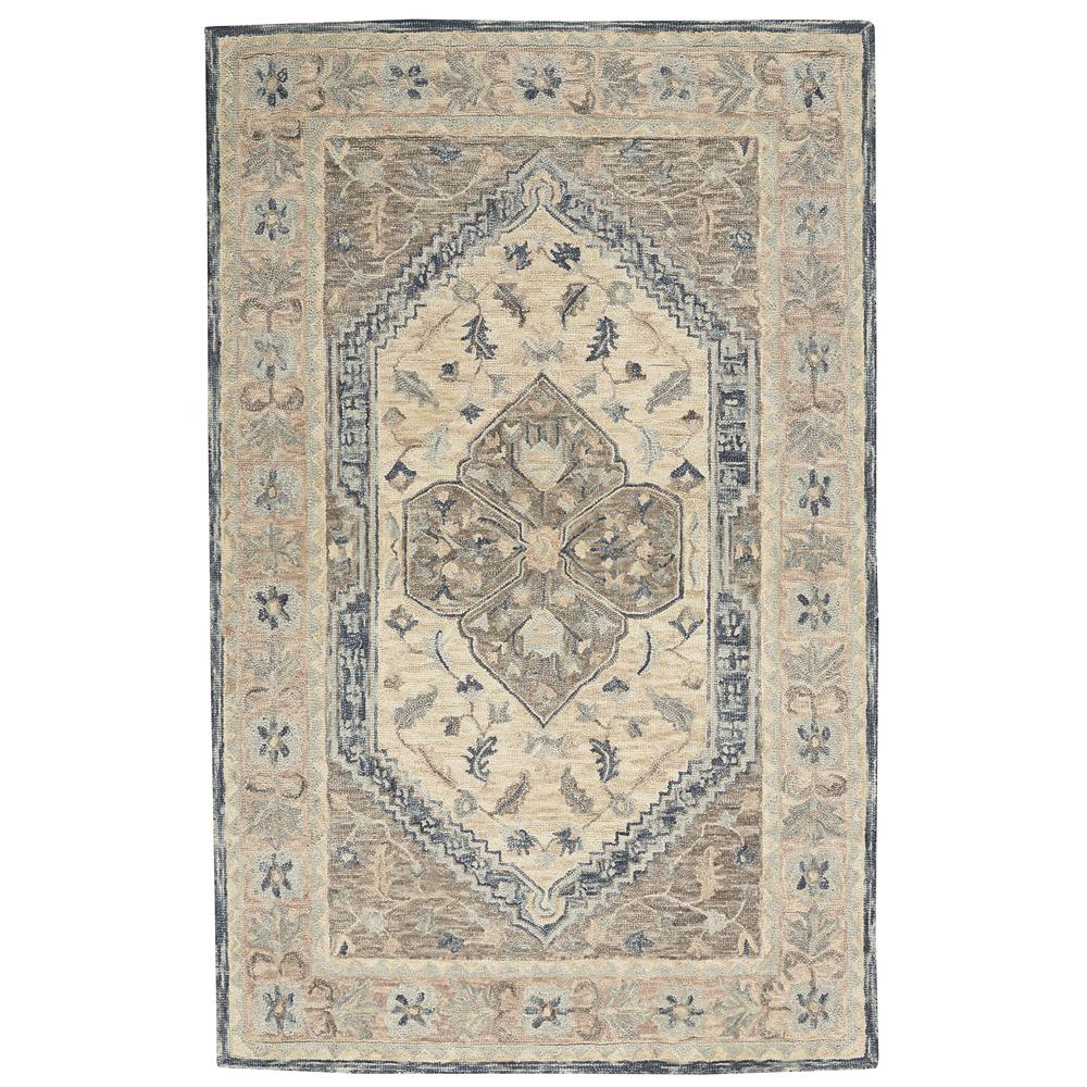BAH03 Bahari Grey Area Rug- 5' x 7'. Picture 1