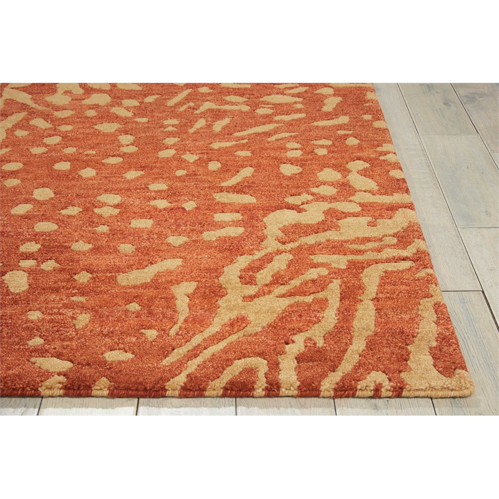 Tahoe Modern Rust/Beige Area Rug. Picture 3