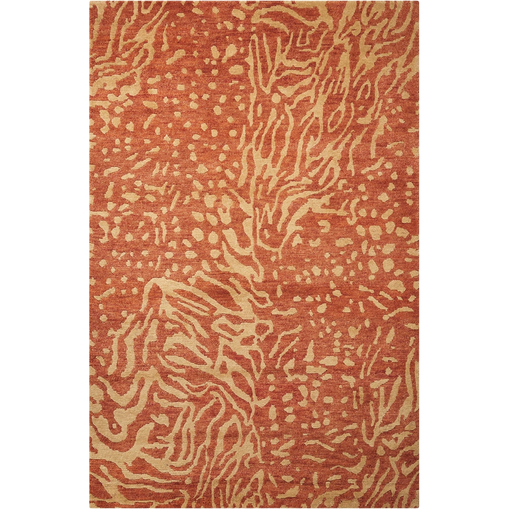 Tahoe Modern Rust/Beige Area Rug. Picture 1