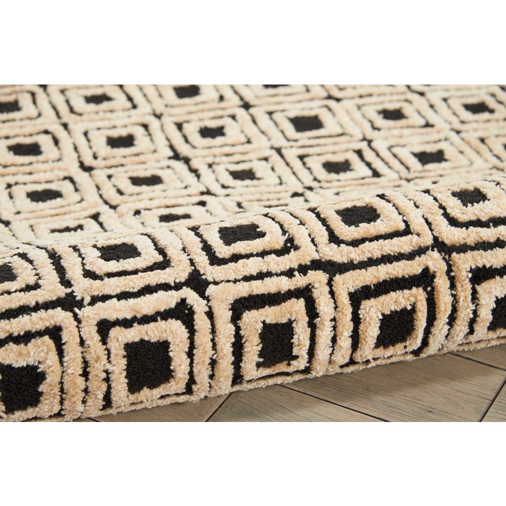 Modern Deco Area Rug, Black/Beige, 5'3" x 7'4". Picture 3