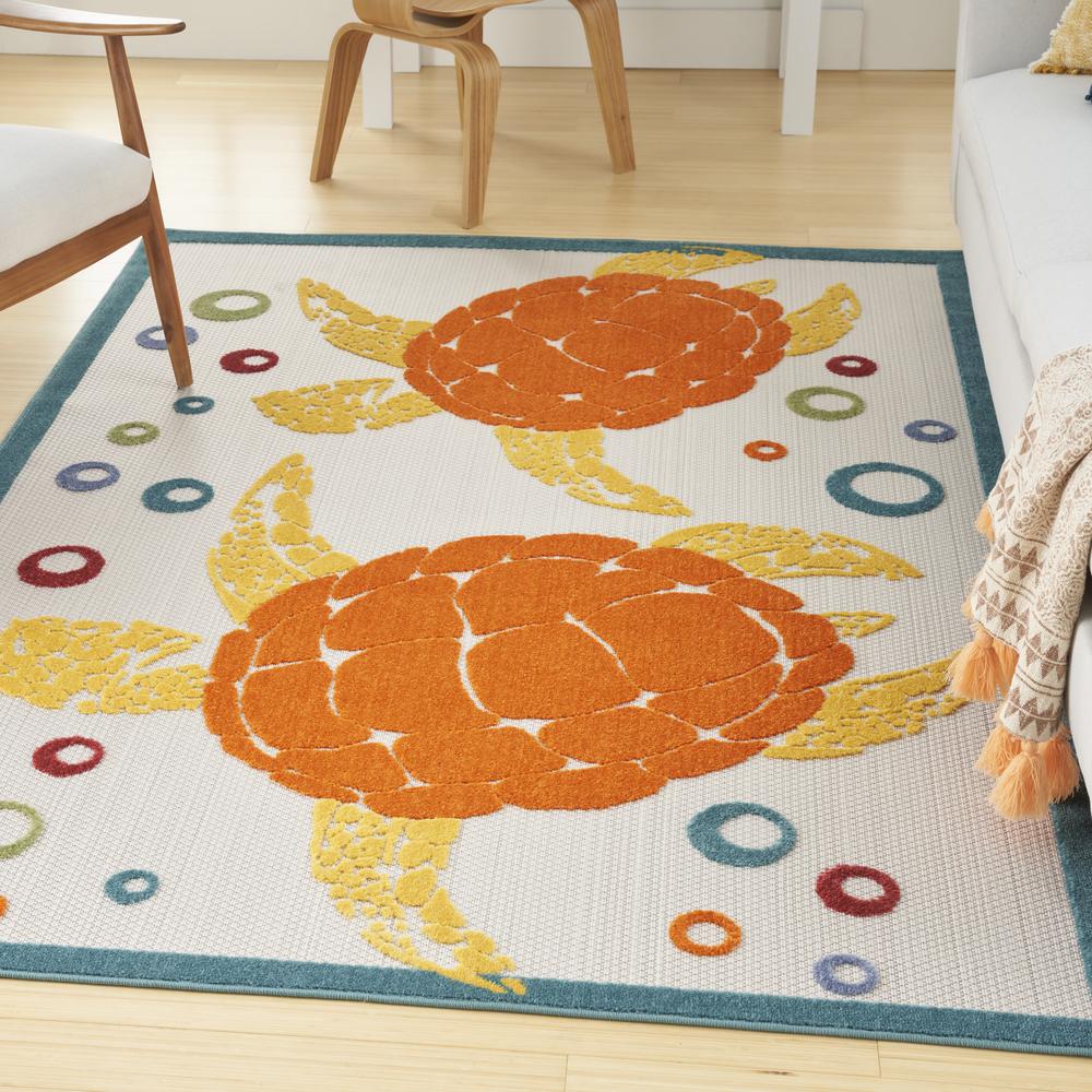 Coastal, Nautical & Beach Rectangle Area Rug, 4' x 6'. Picture 3