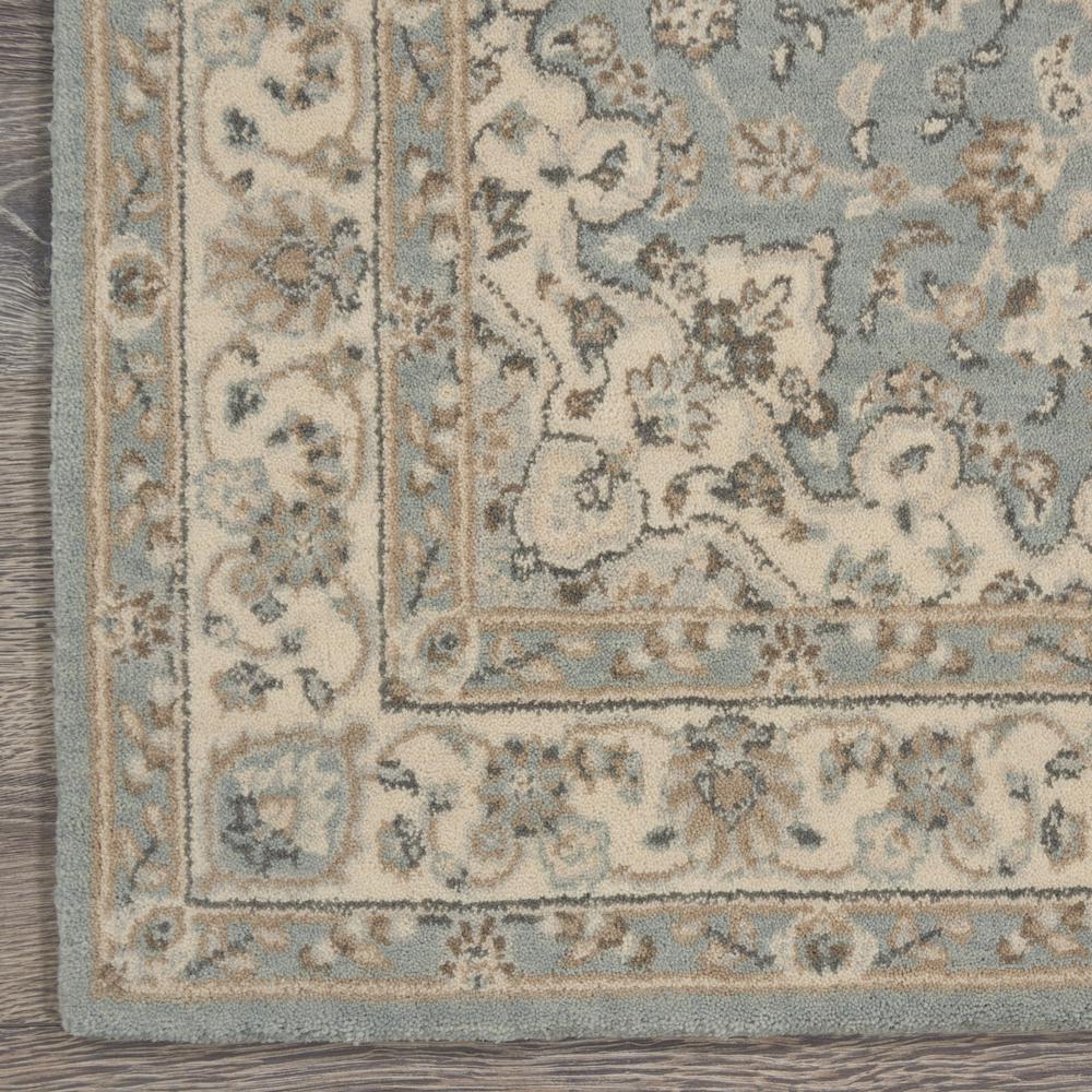 Nourison Living Treasures Area Rug, 3'6" x 5'6", Aqua/Ivory. Picture 4