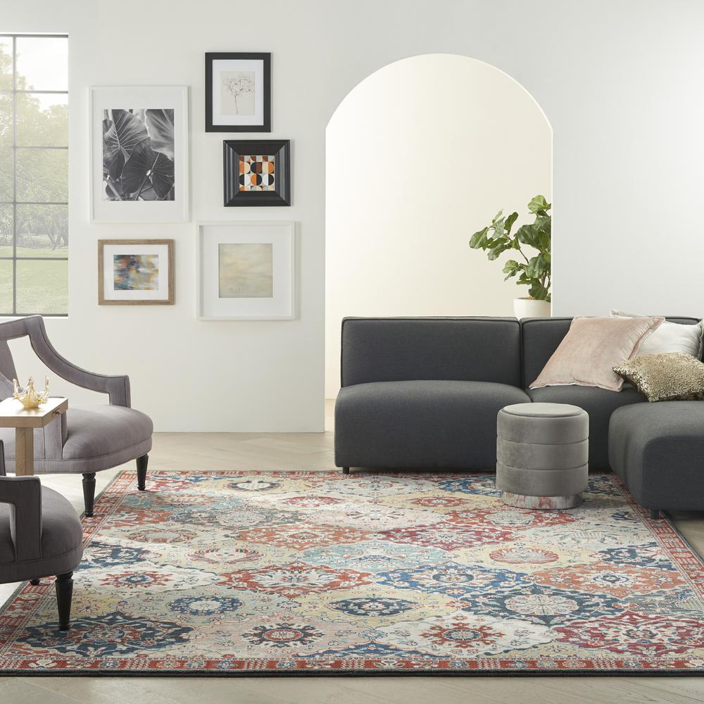 Nourison Parisa 7'9 x 9'9 Multicolor Area Rug. Picture 9