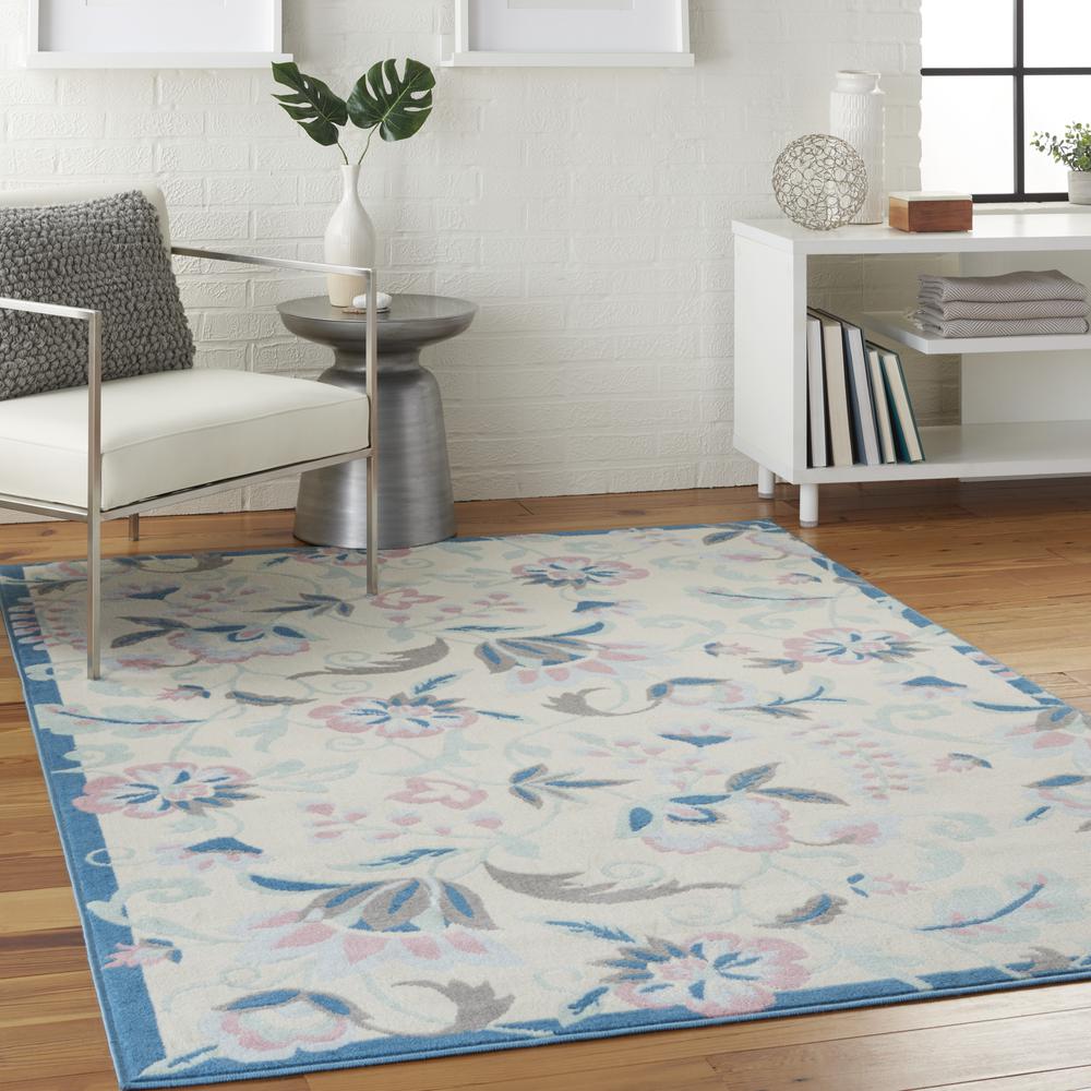 Jubilant Area Rug, Ivory/Multicolor, 5'3" x 7'3". Picture 9