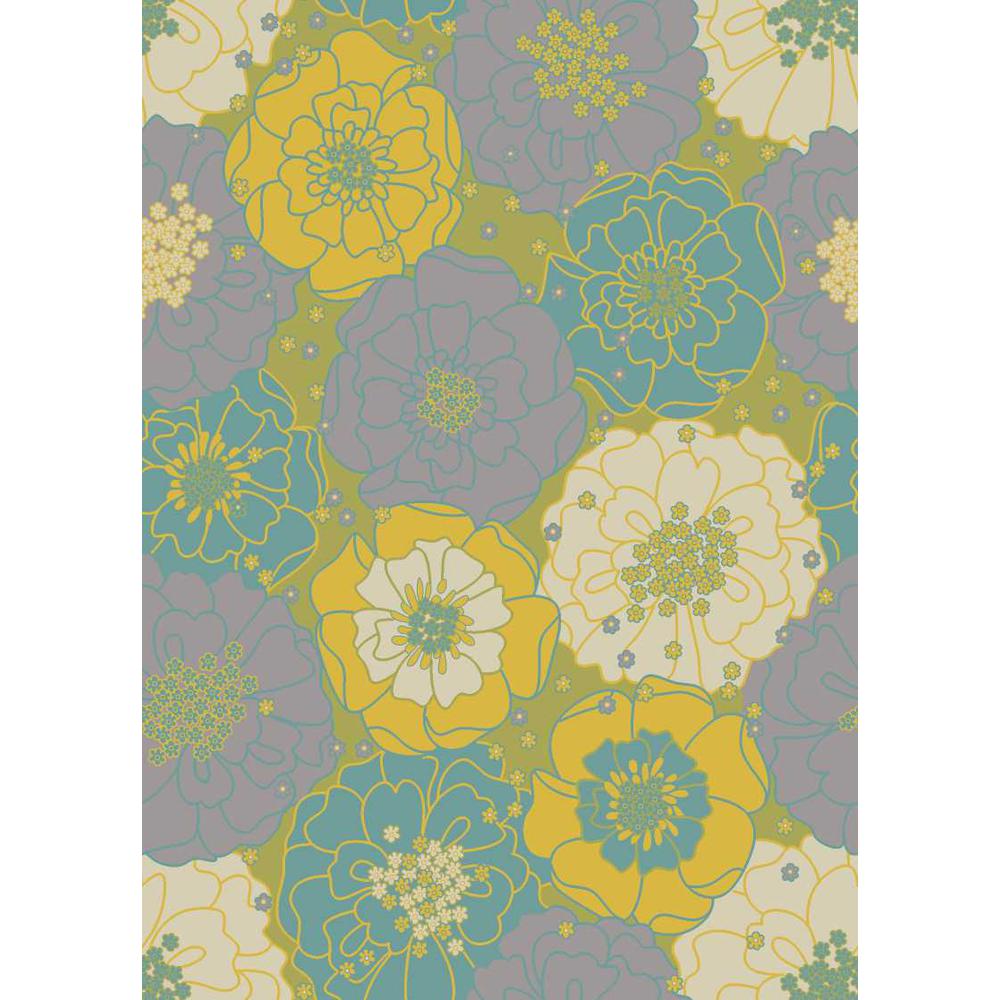 Home & Garden Area Rug, Green, 10' x 13'. Picture 1