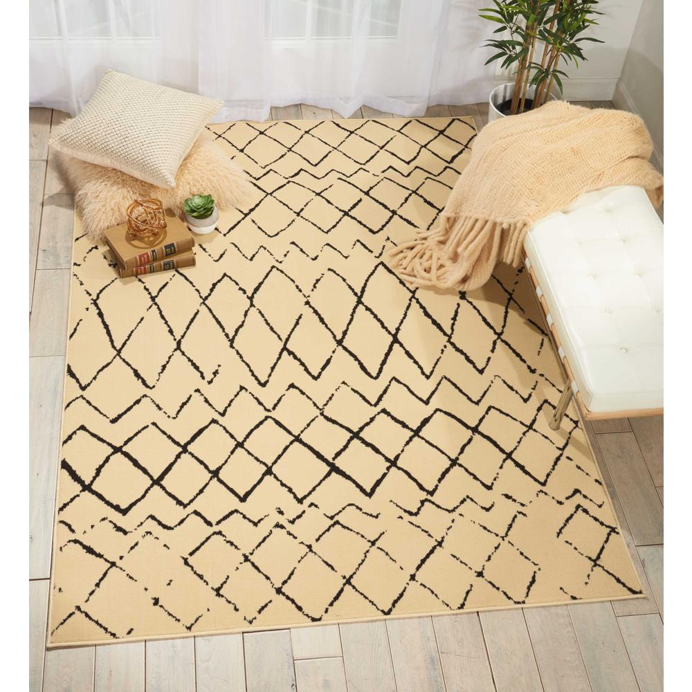 Grafix Area Rug, Cream/Black, 5'3" x 7'3". Picture 2