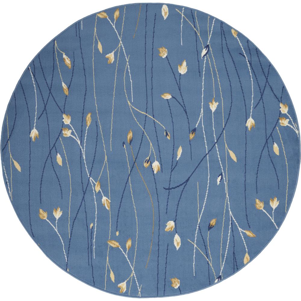 Contemporary Round Area Rug, 5' x Round. Picture 1
