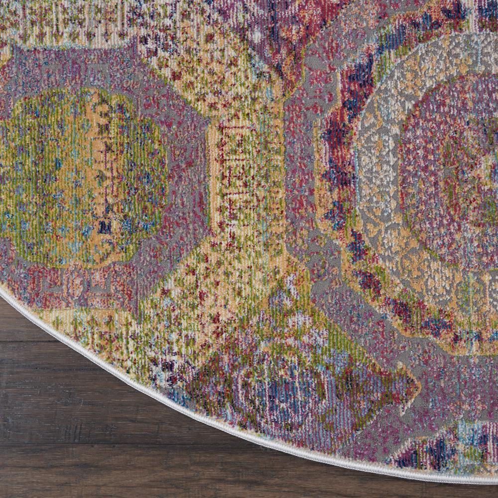 Bohemian Round Area Rug, 6' x Round. Picture 4