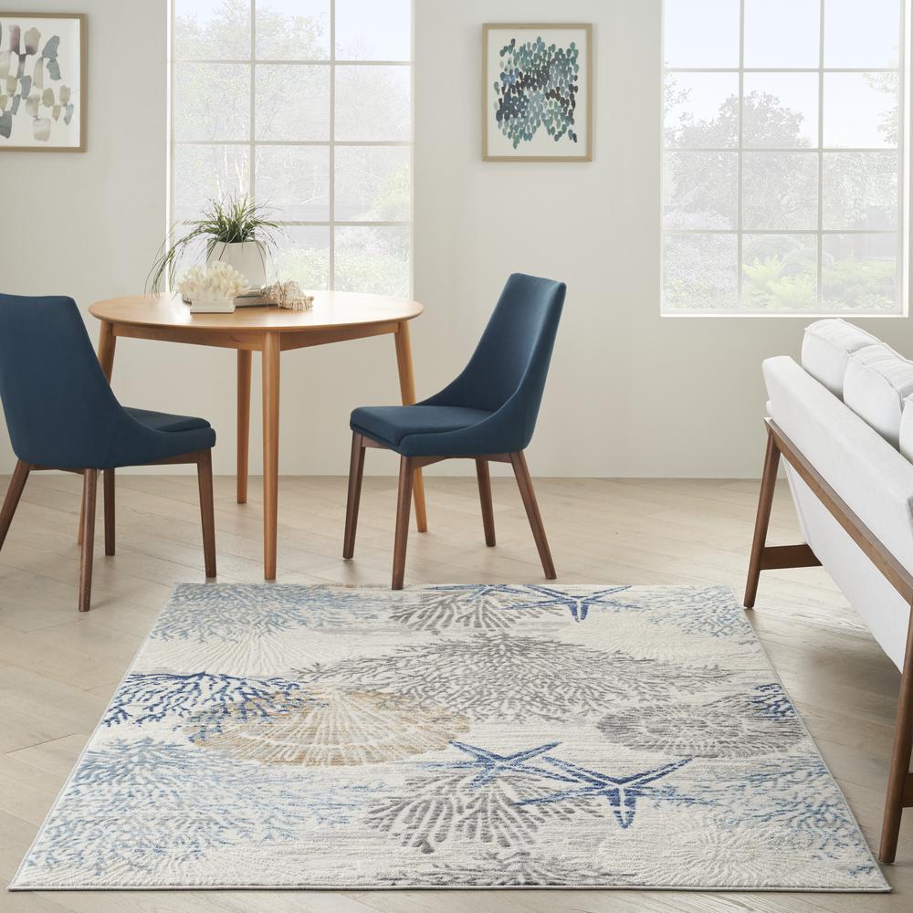 Coastal, Nautical & Beach Rectangle Area Rug, 4' x 6'. Picture 9