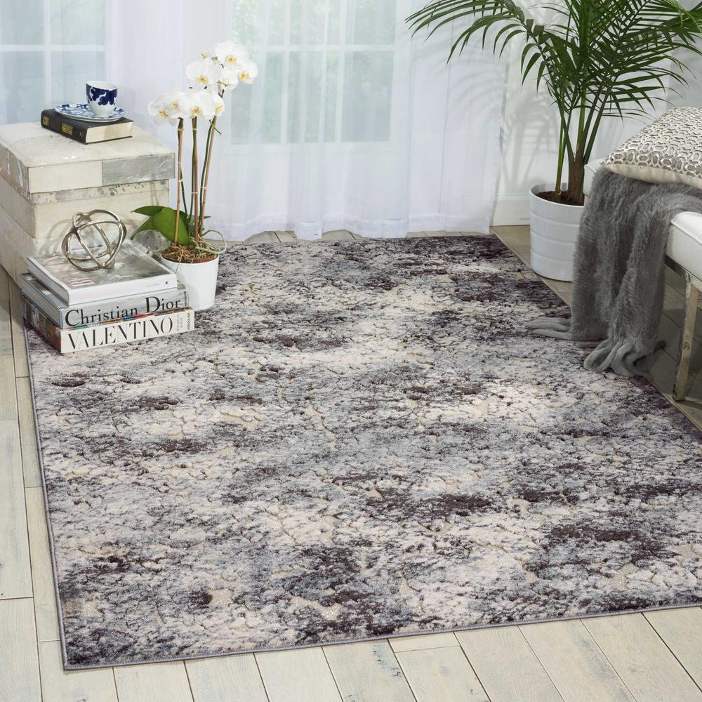 Gleam Area Rug, Ivory/Slate, 5'3" x 7'3". Picture 2
