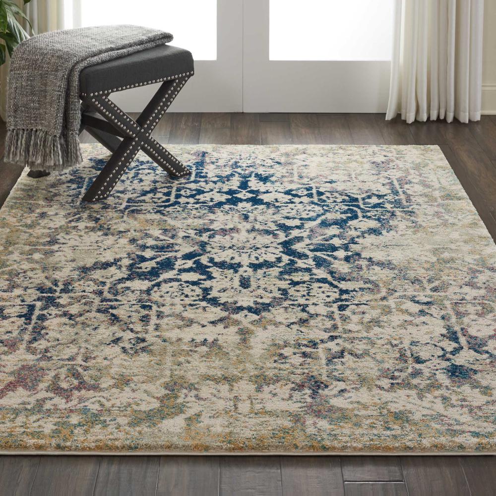 Fusion Area Rug, Cream/Blue, 5'3" x 7'3". Picture 4