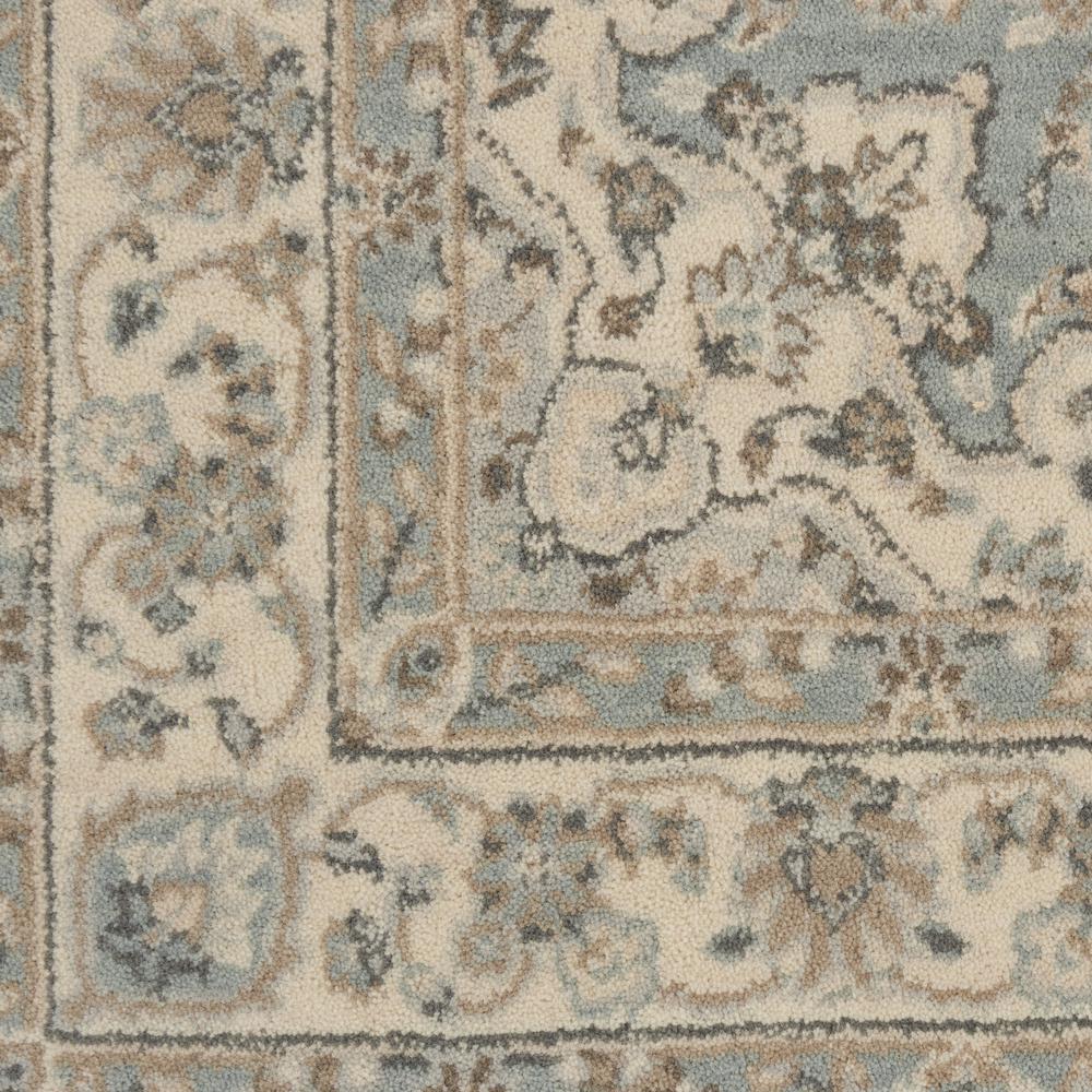 Nourison Living Treasures Area Rug, 3'6" x 5'6", Aqua/Ivory. Picture 6