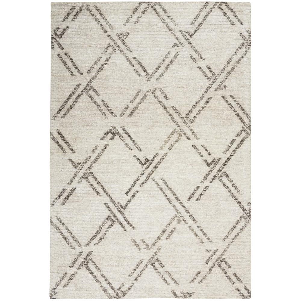 Nourison Venosa Area Rug, Ivory/Grey, 3'9" x 5'9", VSN01. Picture 1