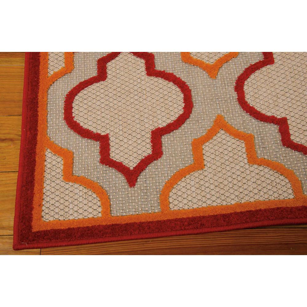 Aloha Area Rug, Red, 9'6" x 13'. Picture 3