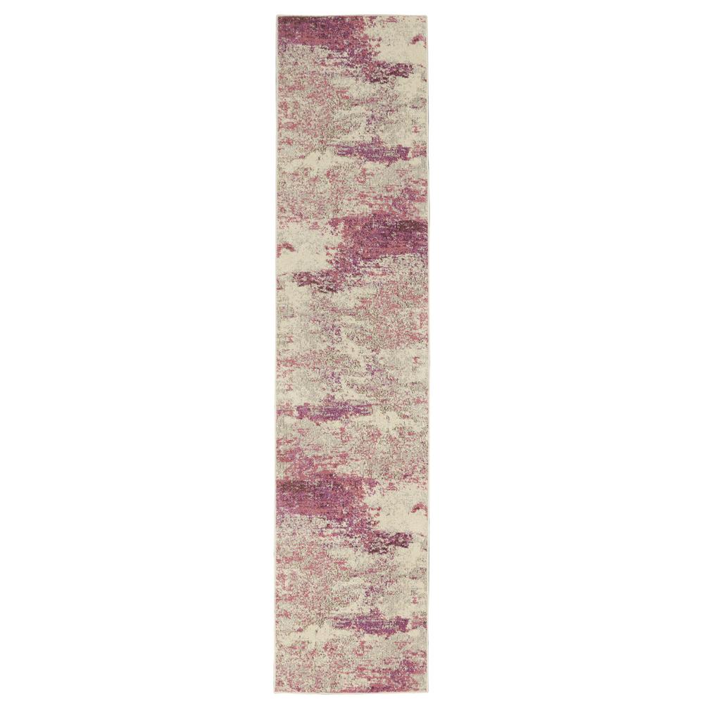 CES02 Celestial Ivory/Pink Area Rug- 2'2" x 12'. Picture 1
