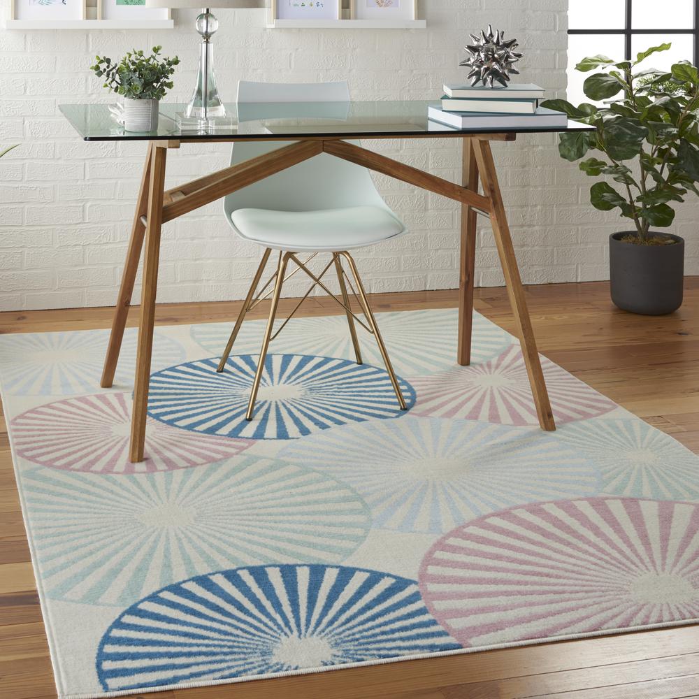 Grafix Area Rug, Ivory/Multicolor, 5'3"X7'3". Picture 9