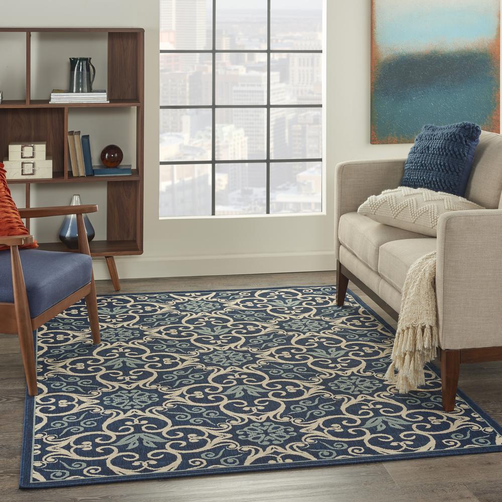 Caribbean Area Rug, Navy, 3'11" x 5'11". Picture 7