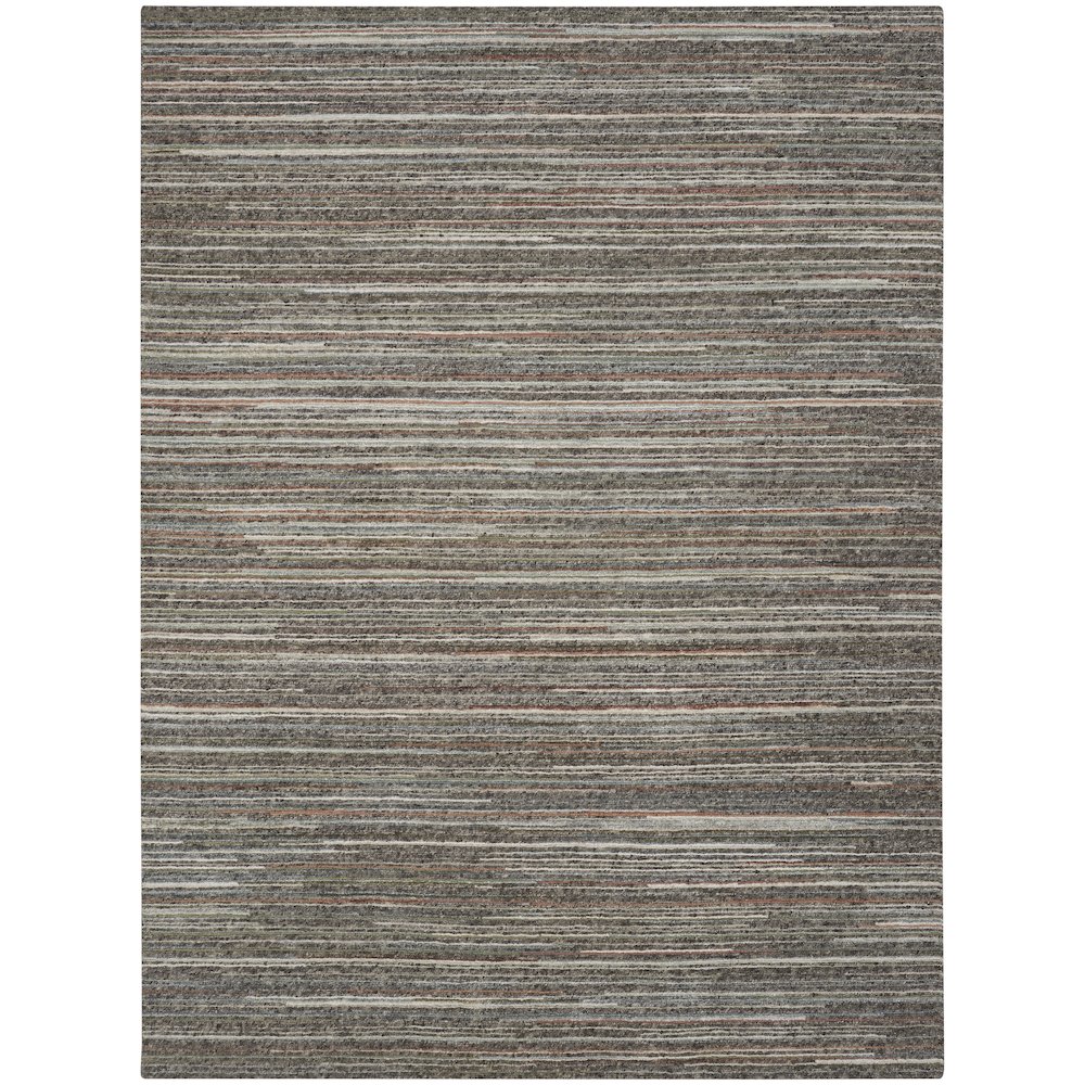 Nourison Plateau Area Rug, Grey/Green, 8'6" x 11'6", PAE01. Picture 1