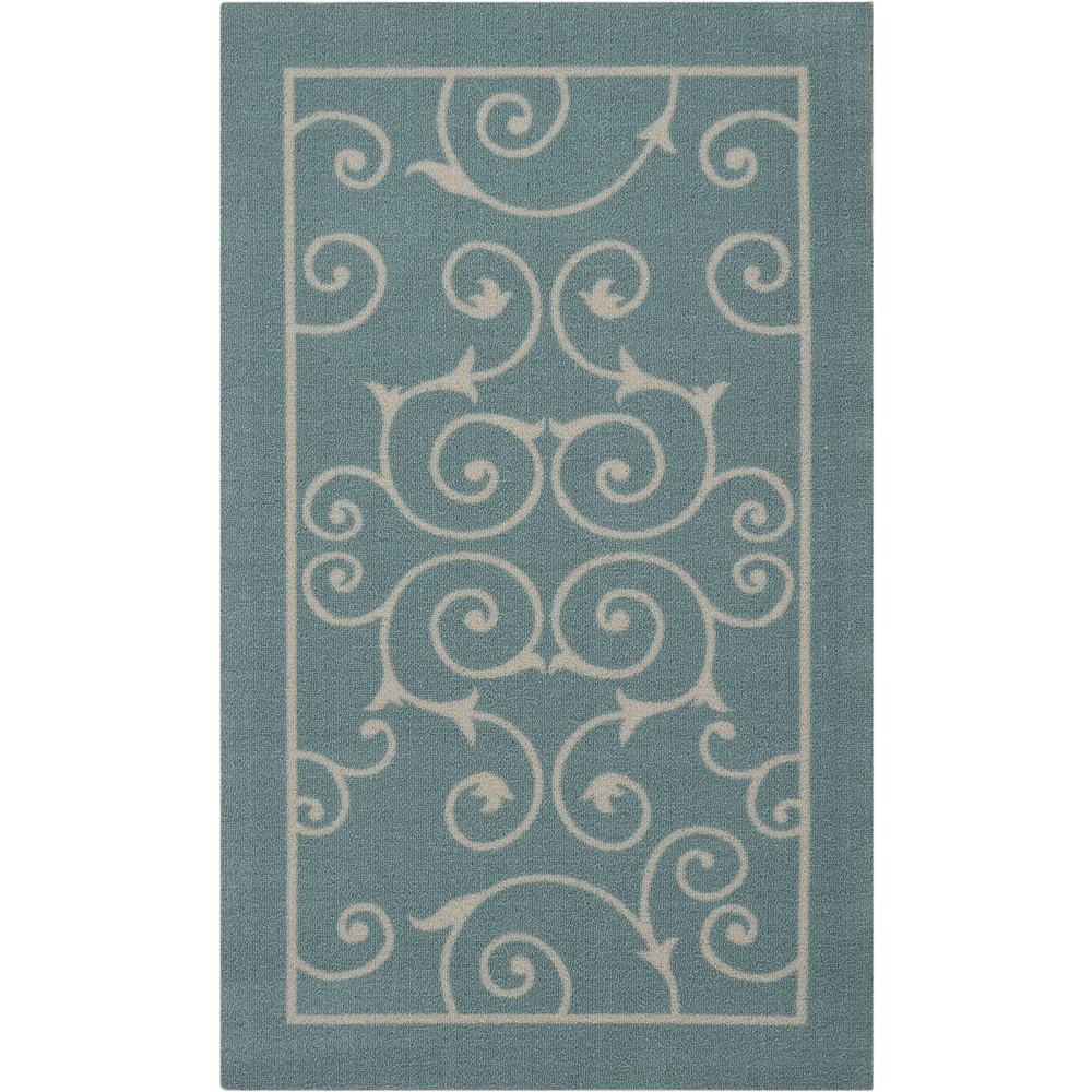 Home & Garden Area Rug, Light Blue, 2'3" x 3'9". Picture 1