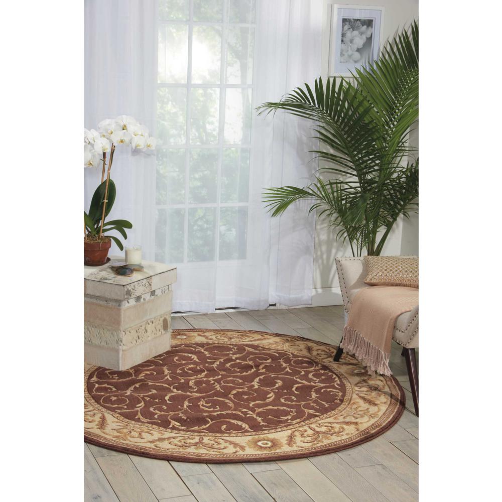 Traditional Round Area Rug, 6' x Round. Picture 3