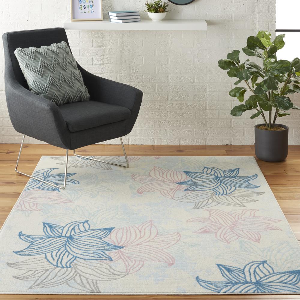 Jubilant Area Rug, Ivory/Multicolor, 5'3" x 7'3". Picture 2