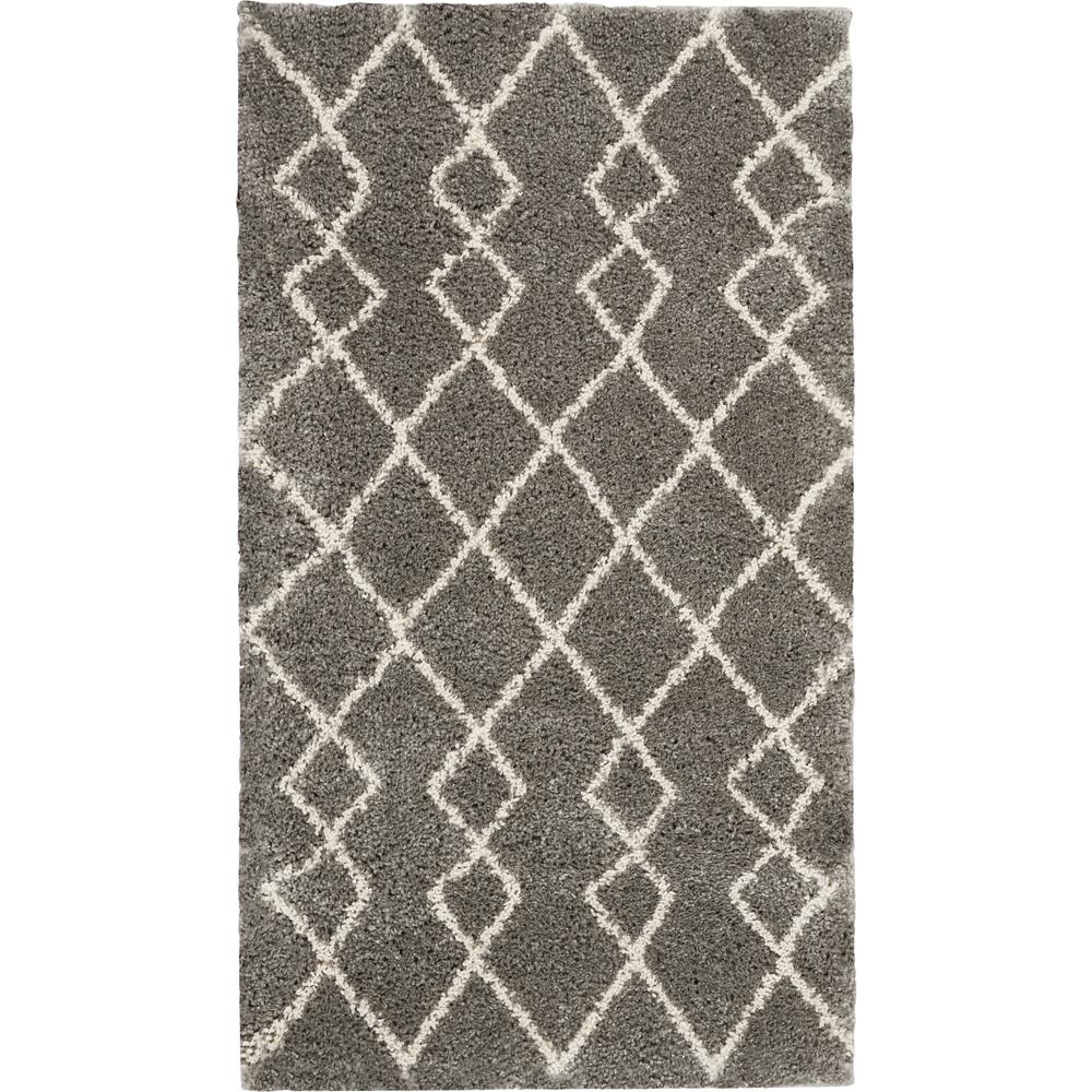 Nourison Home Geometric Shag Area Rug. Picture 1