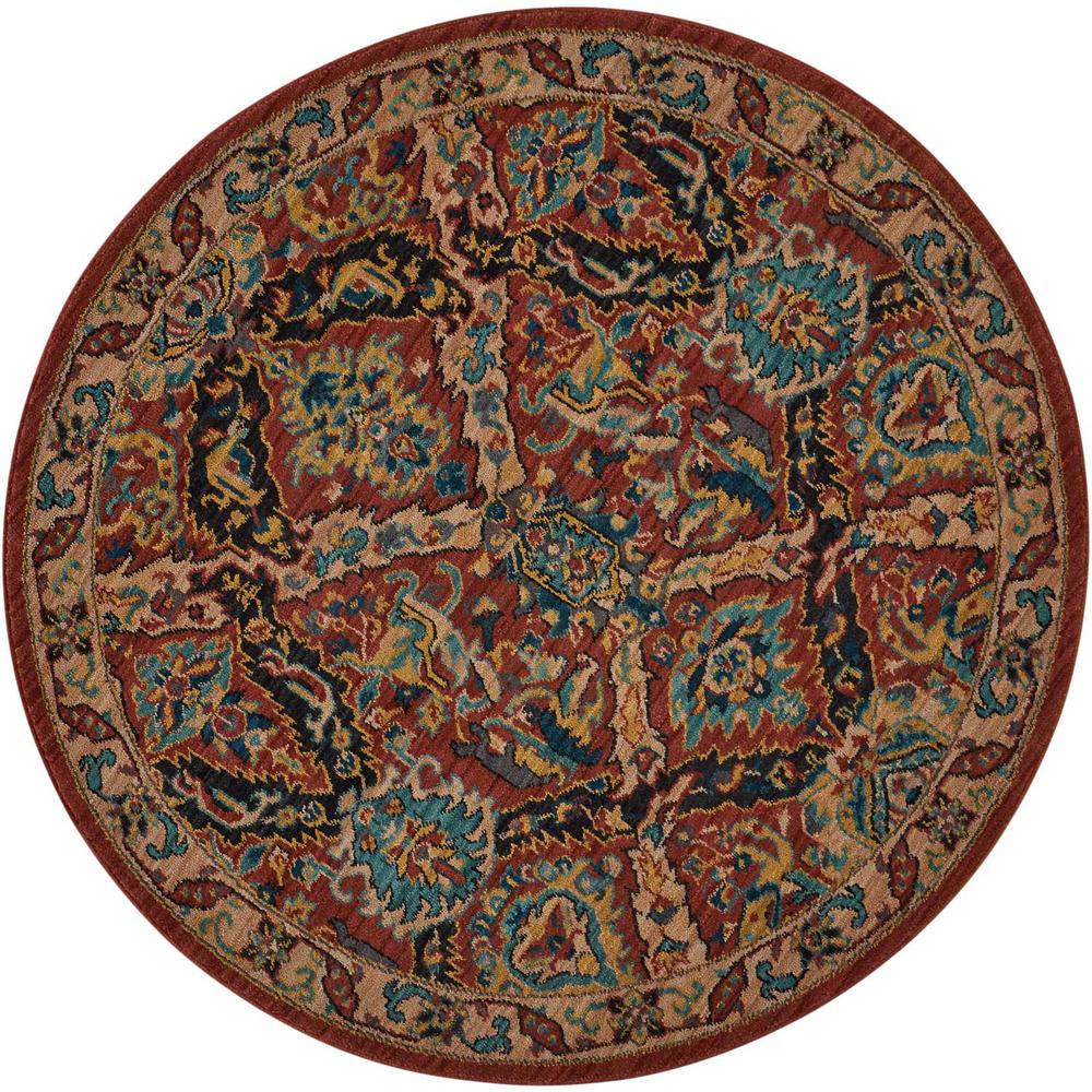 Nourison 2020 Area Rug, Terracotta, 5' x ROUND. Picture 1