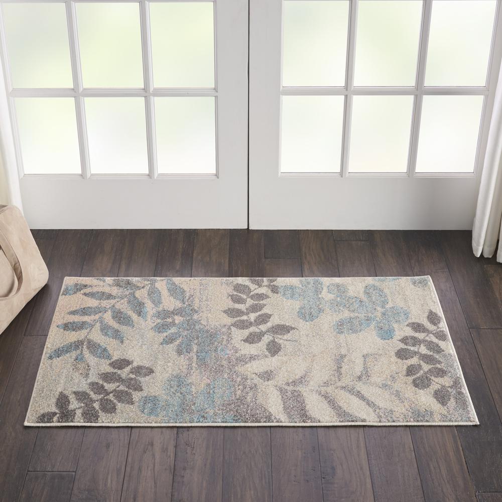 Tranquil Area Rug, Ivory/Light Blue, 2' x 4'. Picture 8