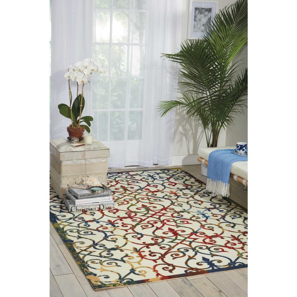 Home & Garden Area Rug, Multicolor, 10' x 13'. Picture 2